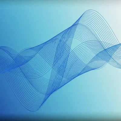 Identité sonore institution représentée par une onde sonore abstraite illustrant une signature sonore stratégique