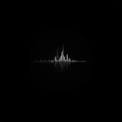 Une onde sonore se transformant en logo stylisé